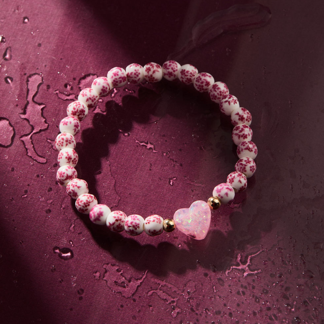 Holy Water Porcelain Heart Bracelet