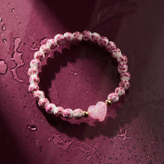 Holy Water Porcelain Heart Bracelet