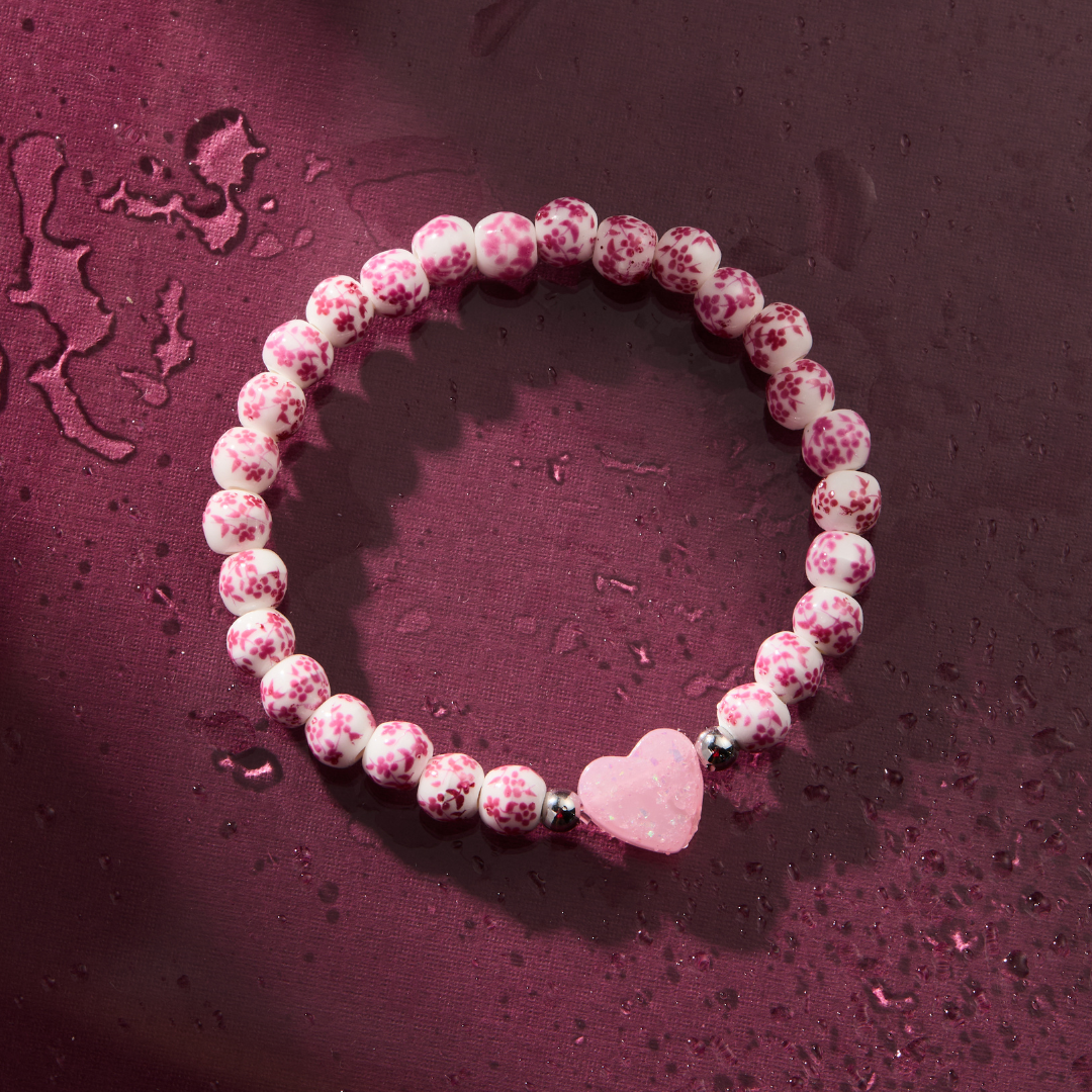 Holy Water Porcelain Heart Bracelet