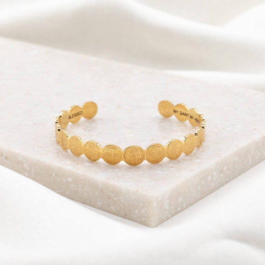 St Benedict Cuff - Gold
