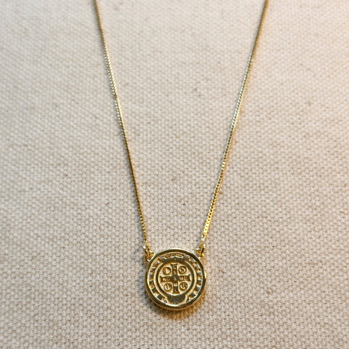 Saint Benedict Double Sided Medal Necklace