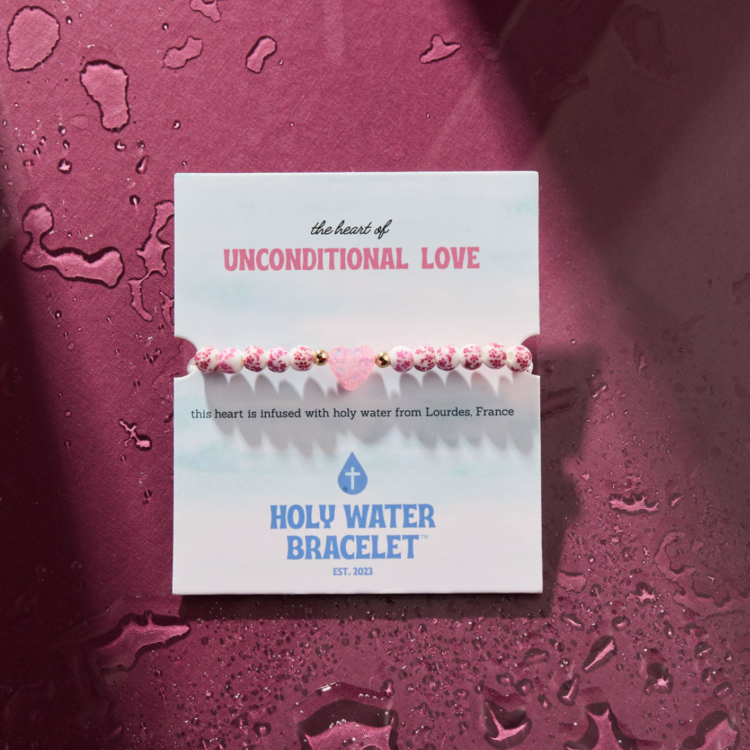 Holy Water Porcelain Heart Bracelet