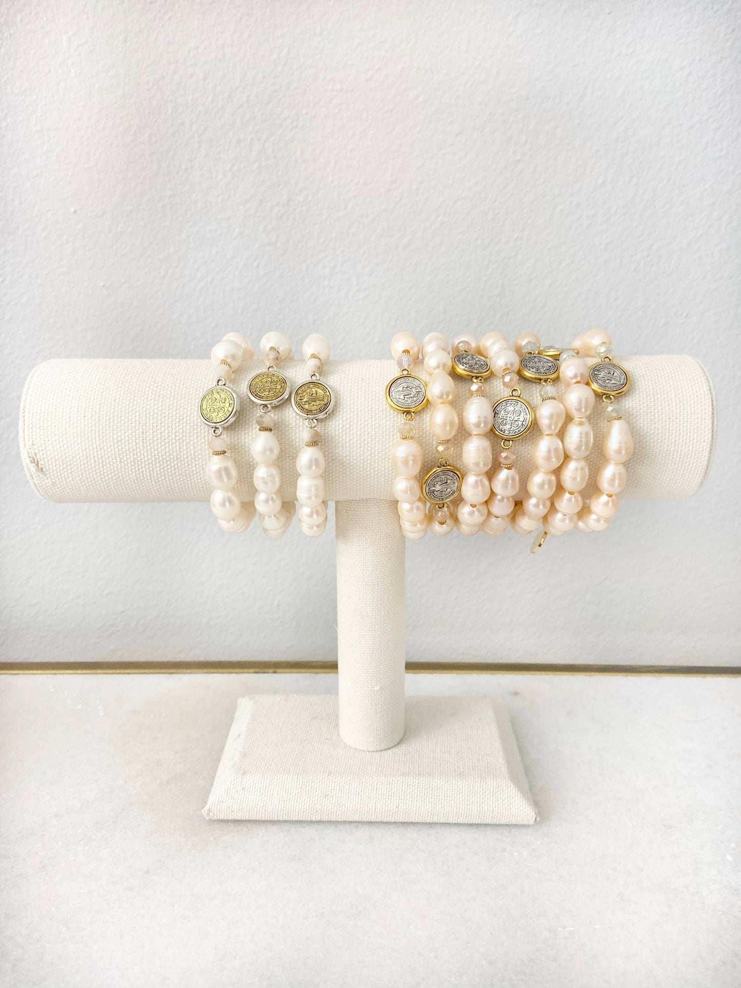 Freshwater Pearl St. Benedict Charm Bracelet